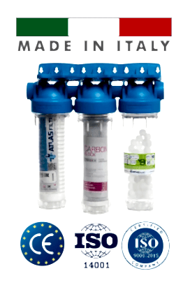 Atlas Bina Girişi 3'lü Havzing + Yıkanabilir Filtre+Sifiloz Filtre+Block Karbon Filtre